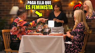 FEMINISTA HUMILLADA al NO PAGAR la CUENTA en el PROGRAMA 😱 First Dates [upl. by Nonarb]