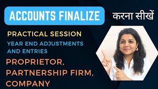 Learn Accounts Finalization Practical session [upl. by Etyak]