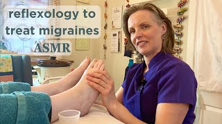 Reflexology to Treat Migraines inc Kinesiology  Unintentional ASMR Real Person [upl. by Tesil]