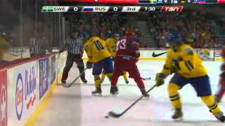 Ishockey  JVMfinal  Sverige vs Ryssland 10 20120106 [upl. by Eyks]