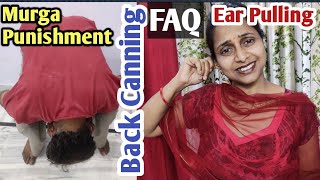 Girl Murga Punishment  Back Caning Punishment  Ear Pulling [upl. by Arres]