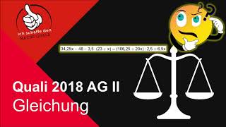 Mathe Quali Bayern 2018 Teil B Aufgabengruppe II Aufgabe 1 Gleichung [upl. by Sanferd]