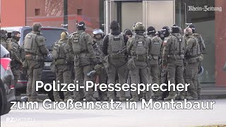 Großeinsatz in Montabaur Jürgen Fachinger zur aktuellen Lage 24 [upl. by Ecilahc552]