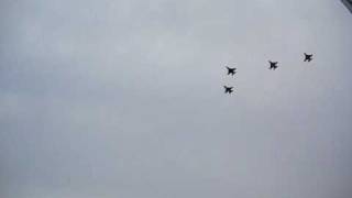 Lambeau Field military jet flyover [upl. by Chamkis572]