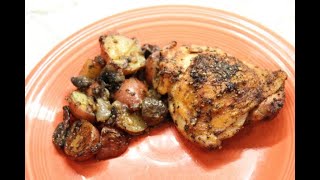 Cast iron braised chicken thighs and potato [upl. by Kamal]