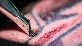 TATTOOING Close Up in Slow Motion  Smarter Every Day 122 [upl. by Llydnek]