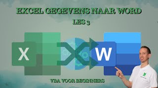 EXCEL GEGEVENS OVERBRENGEN NAAR WORD VOOR BEGINNERS 33 [upl. by Aipmylo]