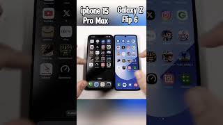 Iphone 15 Pro Max vs Z Flip 6 ⚡ Who’s the Real Speed Beast 🚀 shorts viralvideo [upl. by Gilges]