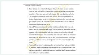 Essay questions for World of Prose  Short Stories CSEC [upl. by Olsen]