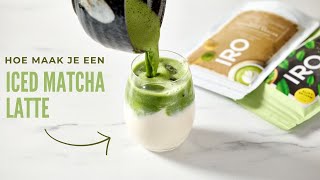 Hoe maak je een iced Matcha Latte [upl. by Gelya]