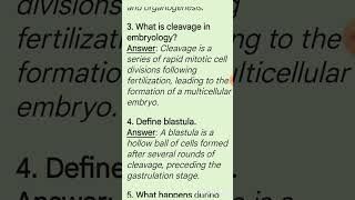 Embryology in vertebrates embryo development zoology exam preparation [upl. by Masuh]