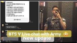 BTS V Share New Selfie In Military Uniform and Joined Army Group Chat [upl. by Yrreb]