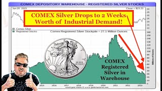 ALERT COMEX Silver Vaults Drops to 27M ozOnly 2 Weeks of Industrial Silver Demand Bix Weir [upl. by Stanislas]