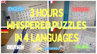 3 HOURS RELAXING WHISPERED PUZZLES IN MULTIPLE LANGUAGES  ASMR ENGFRDEITA  01 JAN 24 [upl. by Haskel]