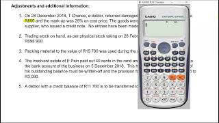 Income StatementStatement of Other Comprehensive Income Lesson 2 DBE June 2017  Classwork 1 [upl. by Douglas823]