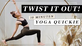 10 Minuten Yoga Quickie  Dein Energiekick mit Soforteffekt  Drehungen amp Körpermitte [upl. by Lorraine]