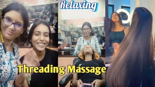 Aj aktu onno rokom eyebrow threading amp massage korchi🤔 dekho to tomra chinte paro ki na 👍 [upl. by Nauqal]