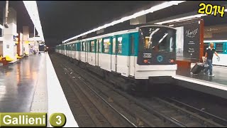 Métro de Paris  Gallieni  Ligne 3  RATP MF67  2014 [upl. by Mani729]