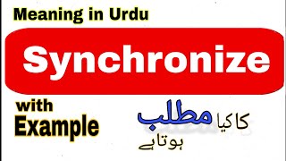 Synchronize meaning in UrduHindi  Synchronize ka matlab Kya hota hai What is the meaning of Sync [upl. by Arakihc]