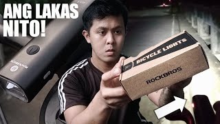 ROCKBROS 400 Lumens Bike Light Unboxing amp Quick review Napaka Sulit nito [upl. by Meri435]