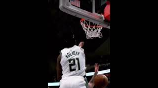 Luka dunks over Jrue Holiday  Doncic preko Holideja nba lukadoncic luka holiday slamdunk [upl. by Nor]