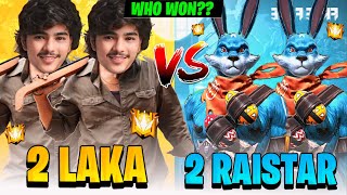 2 LAKA GAMER VS 2 RAISTAR CHALLENGE😱 WHO WON GARENA FREE FIRE [upl. by Eadie]