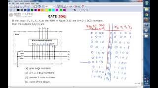 GATE 2002 ECE Multiplexer implemenation of 8421 BCD code to 2421 BCD code [upl. by Bradstreet917]