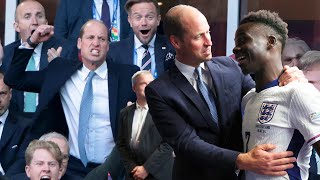 Prince William HUGS Bukayo Saka as England make Euro semi finals [upl. by Amesari112]