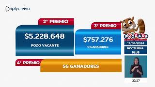 Sorteos 13488 Quiniela Nocturna5686 QNocPlus y 3631 Poceada Misionera 17 de Abril del 2024 [upl. by Politi]