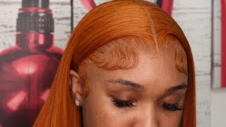 🧡 GINGER WIG 🧡 PreColored Frontal Wig Install ft Hermosa Hair [upl. by Novhaj]