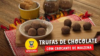 Receita de Trufas de Chocolate com Crocante de Maizena [upl. by Notyrb]