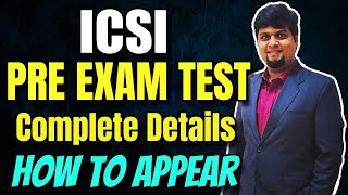 ICSI PRE Exam Test  Complete Details  How to Appear for PRE Exam Test  How to Login [upl. by Poock]