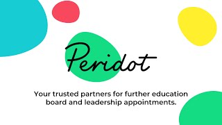 Further Education recruitment by Peridot Partners [upl. by Einnalem]