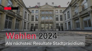 Verkündung Wahlresultate 2024 Stadtpräsidium [upl. by Armmat]