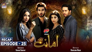 Amanat  Episode 25  Presented By Brite  RECAP  ARY Digital [upl. by Enaid]