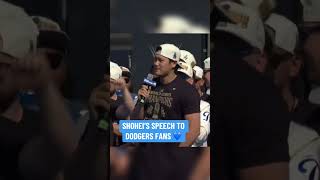 Shoheis message to Dodgers fans 💙 via Spectrum SportsNet LA shorts [upl. by Nashbar]