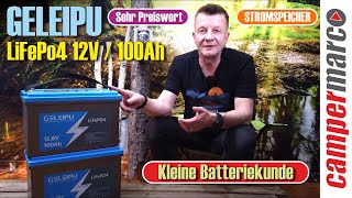 Kleine Batteriekunde  einfach erklärt GELEIPU LiFePo4 128 V  100Ah  Batteriespeicher [upl. by Siravrat]