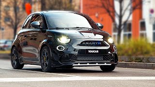 Electric FIAT ABARTH 500 with SOUND GENERATOR [upl. by Nodrog290]