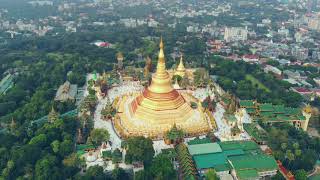 Yangon City view from Shewdagaon Pagoda [upl. by Yelda]