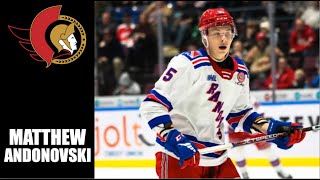 NHL Prospects  Matthew Andonovski  2324 Highlights [upl. by Zetrom]