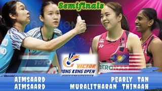 Badminton 🔴 Pearly TanM Thinaah MAS vs THA AimsaardAimsaard Hongkong Open Semifinal [upl. by Halehs]