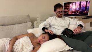 ASMR Playing With My Sleeping Wifes Hair While I Read A Book [upl. by Aisereht]