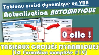 Excel  3 Avancé  Cours Tableau Croisé Dynamique 4 Mise à jour [upl. by Pope]