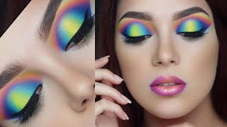 Step By Step ColorFull Eyes Makeup Tutorial Makeup For Dummy Eyes Makeup Class [upl. by Thia108]