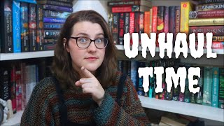 Brutal Book Purge 2023  Unhaul Books With Me CC [upl. by Alimhaj]