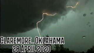 Tornado in Claremore and tulsa Oklahama 28 April 2020 [upl. by Enilegna]