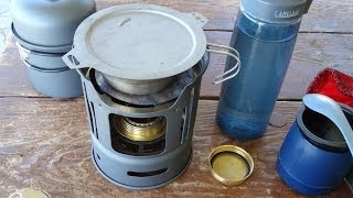 アルコールストーブとシェラカップで炊飯  Cook rice using sierra cup and alcohol stove [upl. by Trilly511]