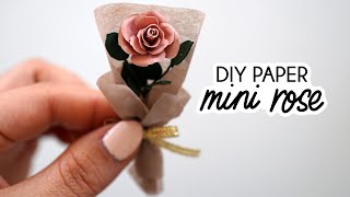 DIY Mini Paper Rose Learn How To Craft Paper Flower with Cricut [upl. by Atenaz]