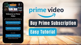 How to Buy Amazon Prime  Prime Video Subscription [upl. by Prudy198]