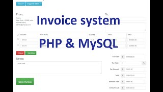 Invoice System Project in PHP  Free download source code [upl. by Suirtemed]